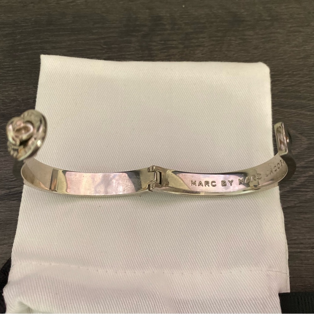 38. MARC JACOBS Black & Silver hinge bangle bracelet {$220} - Picture 3 of 4